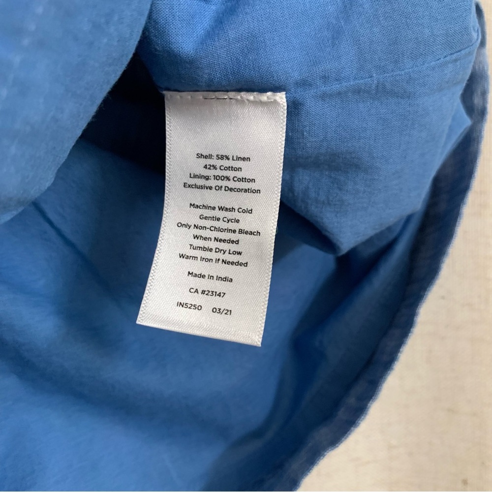 Talbots Embroidered A-Line Colorful Floral Linen Cotton Chambray 4 Spring Skirt - Picture 5 of 7